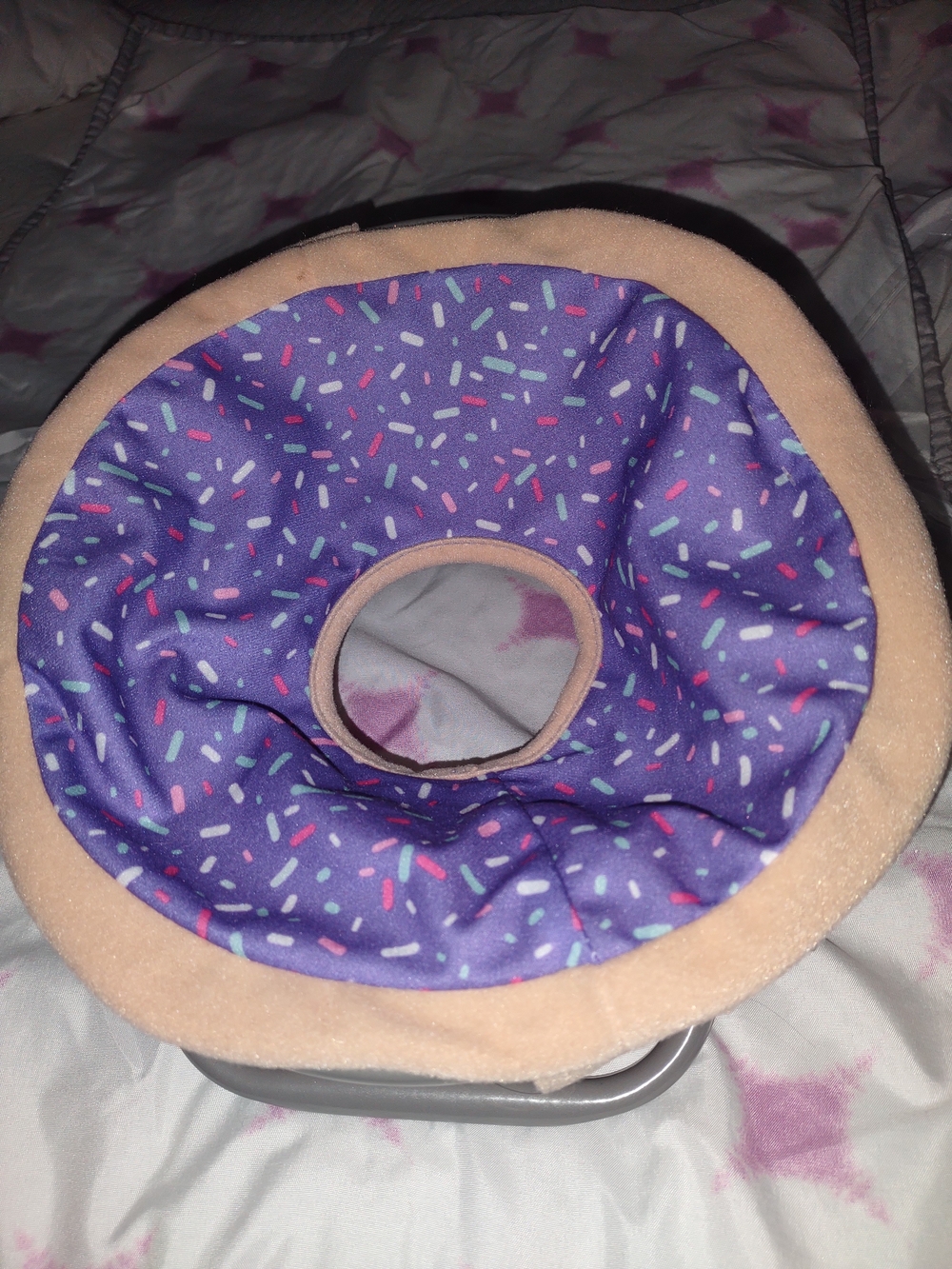 Purple Sprinkle Donut Saucer Chair For 18" Doll